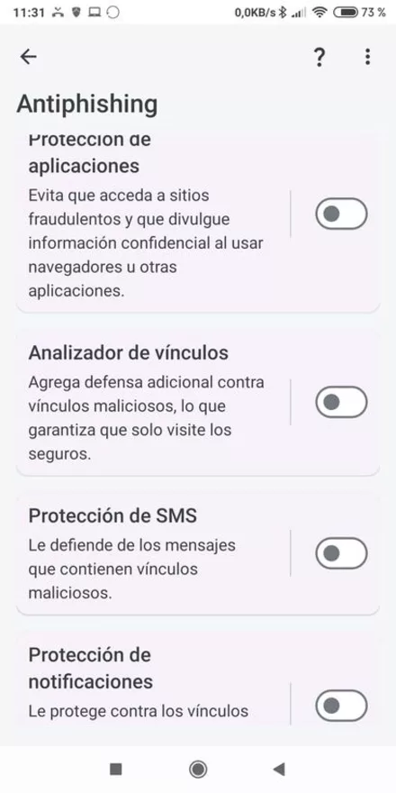 ESET Mobile Security: Vigila los enlaces