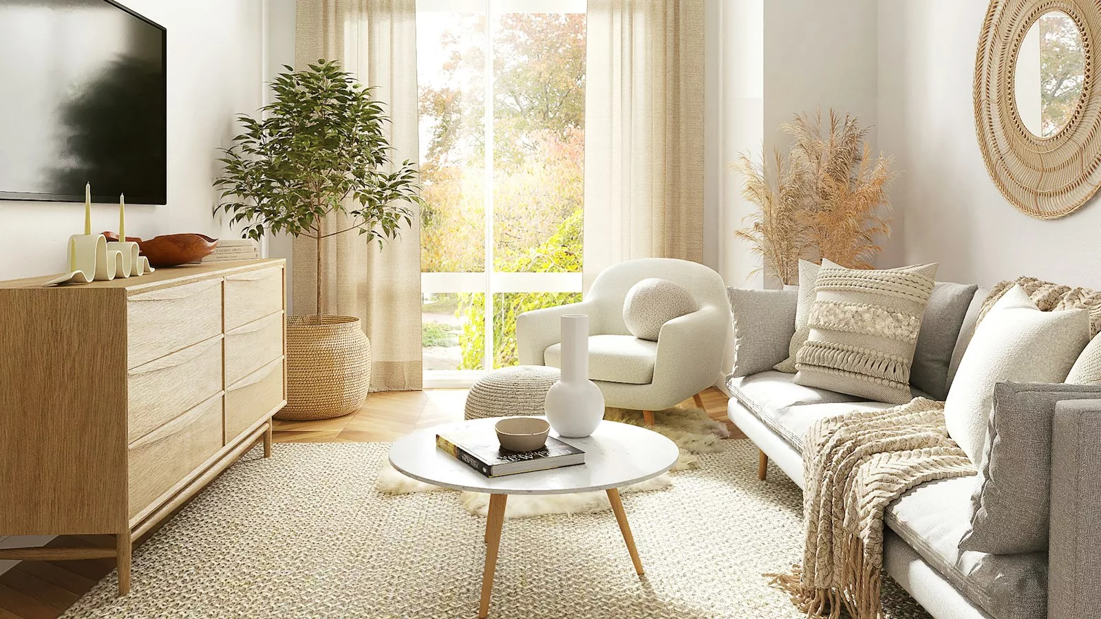 White and gray sofa chair near window